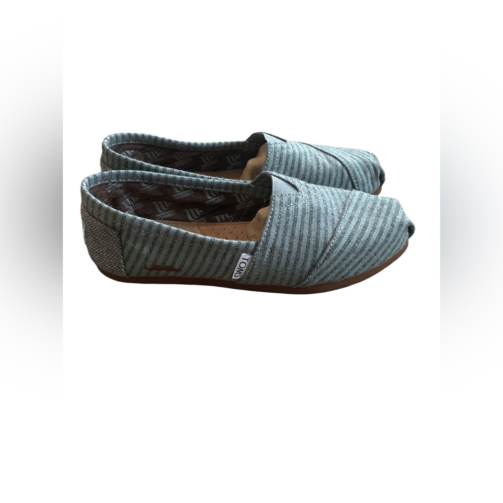 Toms Classic โMovember' Striped Canvas Flats. Size 6. - Picture 5 of 11